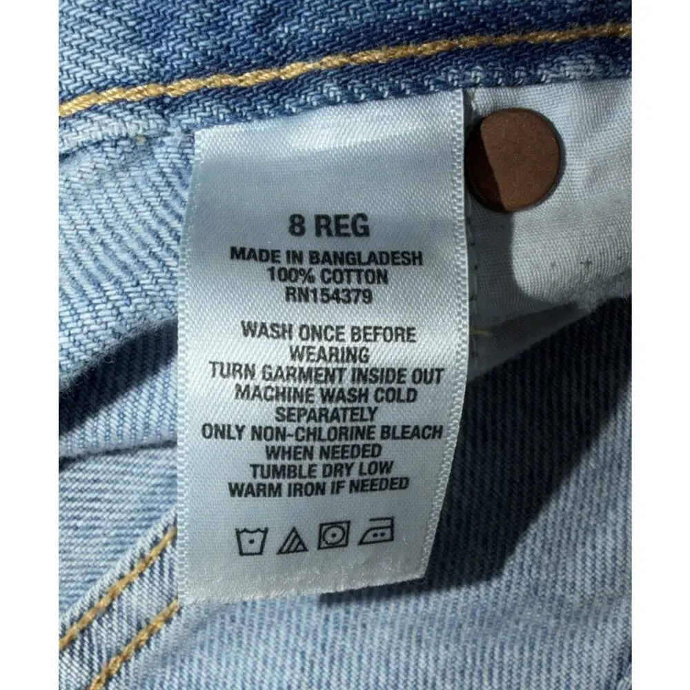 Aeropostale 90’s Baggy Jeans Light Wash Distressed Button Fly Size 8